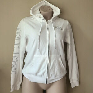 NWT Disney Frozen The Broadway musical velour white hoodie women's sz.XL